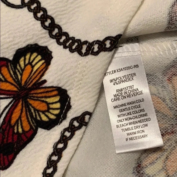 Butterfly Printed Ruffle Collar Dress - Picture 4 of 4